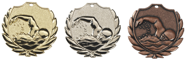 Zwem Medaille E 148 Zilver-Brons compleet LAATSTE 2 OP=OP!!